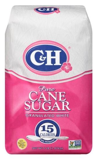 C & H Granulated White Sugar 4lb