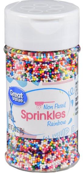 Great Value Non Pareil  Rainbow Sprinkles 3.15oz