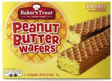 Baker's Treat Peanut Butter Wafers - 6 - 2 oz Packs