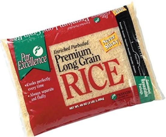 Par Excellence Enriched Parboiled Premium Long Grain Rice, 3 LB (48 oz)