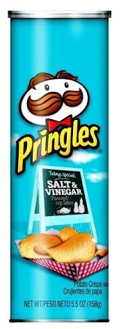 Pringles Salt & Vinegar Flavored Potato Crisps, 5.5 oz.