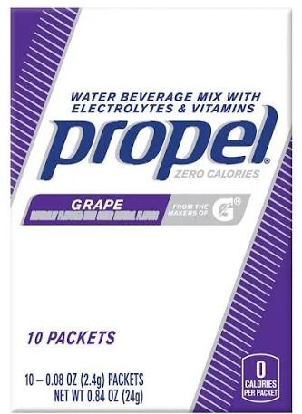 Propel Grape Water Beverage Powder Mix, 10 pkgs/ .08 oz