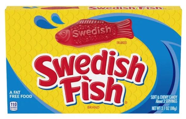 SWEDISH FISH Soft & Chewy Candy 3.1 oz Box