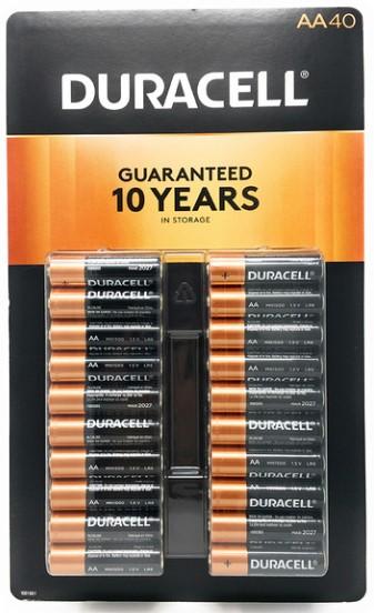 Duracell AA Batteries, 40 ct