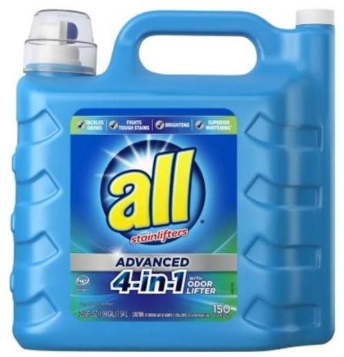 ALL with Stainlifters Advanced 4-in-1 with Odor Lifter Liquid Laundry Detergent