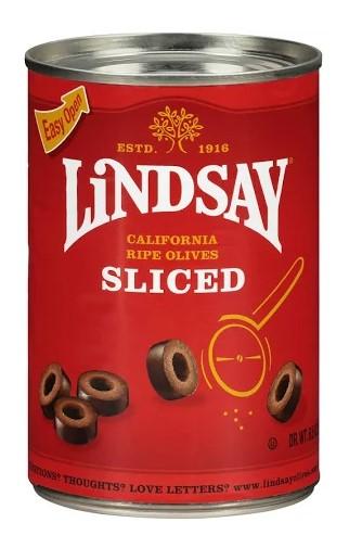 Lindsay Sliced Black Ripe Pitted Olives