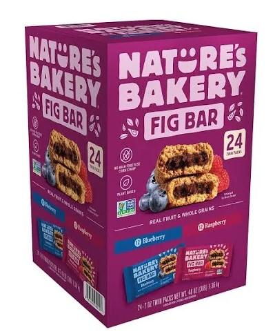 Nature's Bakery Fig Bars Real Fruit & Whole Grains 24 - 2 oz Twin Packs