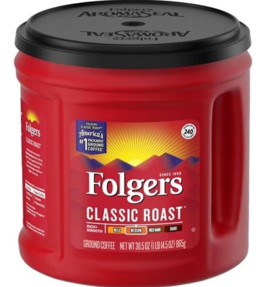 Folgers Classic Roast Coffee, 30.5 oz