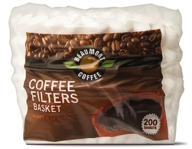 Beaumont Basket Coffee Filters, 200 Baskets