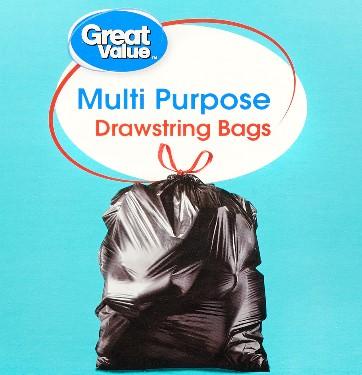 Great Value Multi Purpose 30 Gal Drawstring Bags 20ct