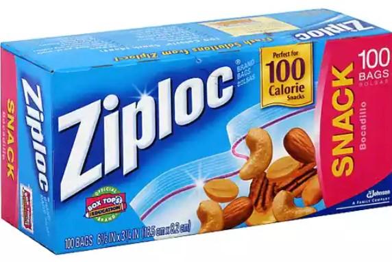 Ziploc Snack Bags, 100 ct