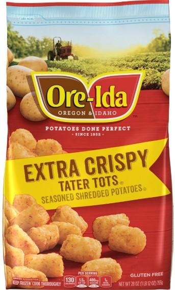 Ore-Ida Extra Crispy Tater Tots Seasoned Shredded Potatoes