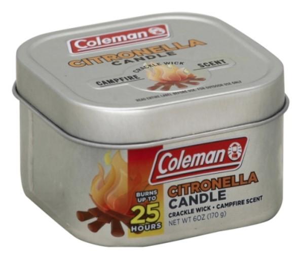 Coleman Citronella Candle - Campfire Scent 6 oz