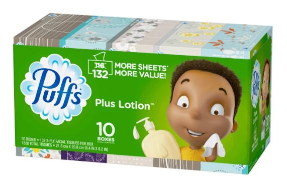 Puffs Plus Lotion Rectangle Box Kleenex