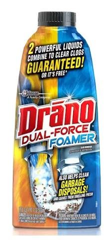 Drano Dual-Force Foamer Clog Remover, 17 fl oz