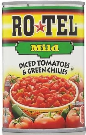 Ro Tel Mild Diced Tomatoes & Green Chilies, 10 oz