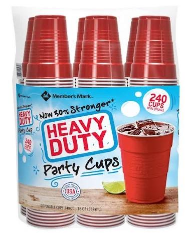 Member's Mark Heavy Duty  Party Cups 18 oz 240 ct