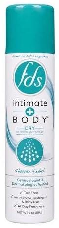 fds  Body Dry Deodorant Spray Shower Fresh, 2 oz