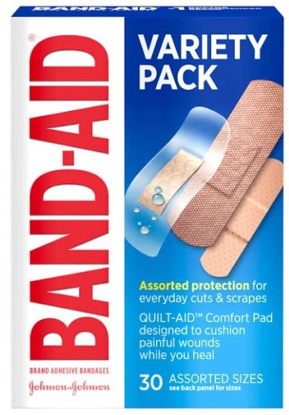 Band-Aid Variety Pack 30 Assorted Sizes