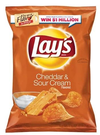 Lay's Cheddar & Sour Cream Chips, 7 3/4 oz