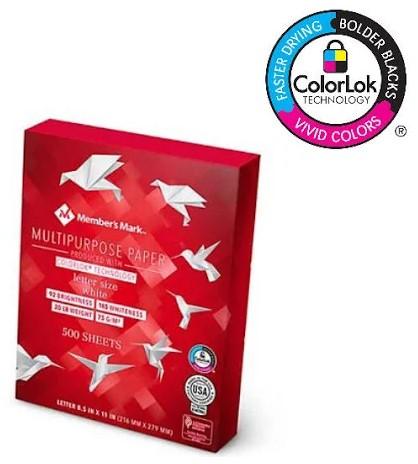 Member’s Mark Multipurpose Copy Paper 500 sheets, letter size, 8.5 in X 11 in