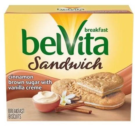 BelVita Breakfast Biscuit Sandwich Cinnamon Brown Sugar with Vanilla Creme 5 packs