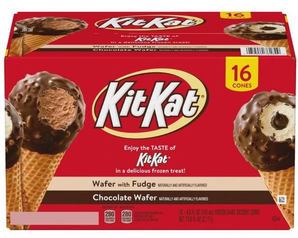 KitKat Frozen Treat Variety Pack, Wafer with Fudge, Chocolate Wafer, 16 Cones