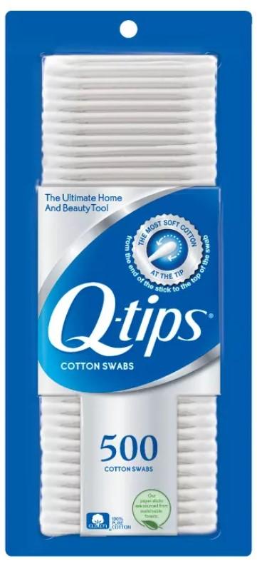 Q Tips Cotton Swab, 500 ct