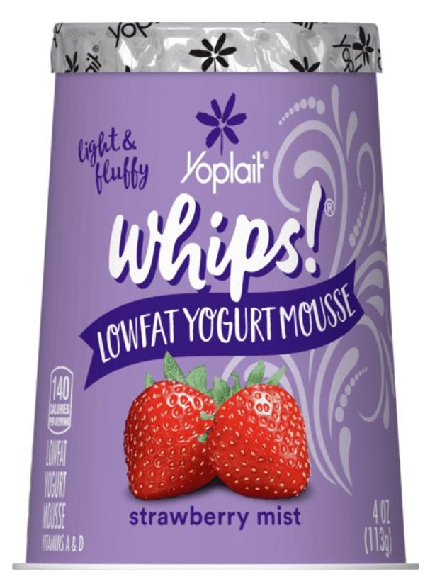 Yoplait Whips Low Fat Mousse, Strawberry Mist 4 oz