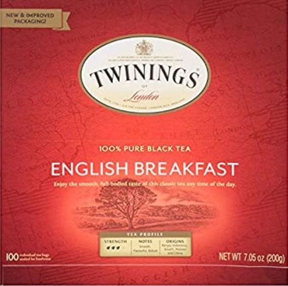 Twinings of London Pure Black Tea English Breakfast 100ct