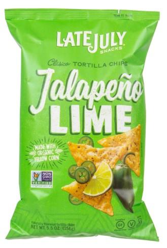 Late July Clasico Tortilla Chips Jalapeno Lime, 5.5 oz