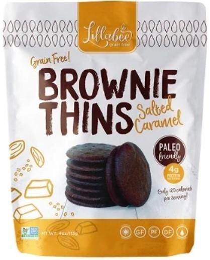 Lillabee Brownie Thins Salted Caramel, 4 oz