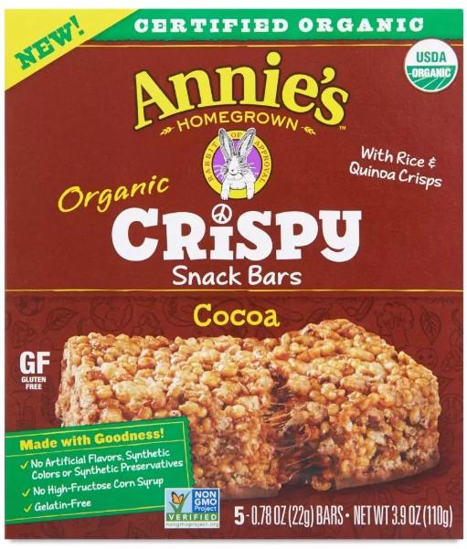 Annie's Organic Crispy Snack Bars Cocoa 5 /.78 oz