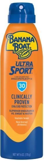 Banana Boat Ultra Sport Broad Spectrum Sunscreen SPF30 6oz