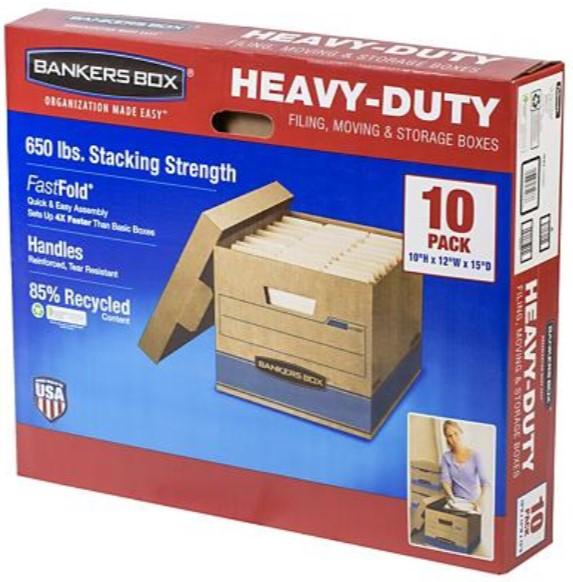 Bankers Box Heavy Duty Storage Boxes - Kraft Brown