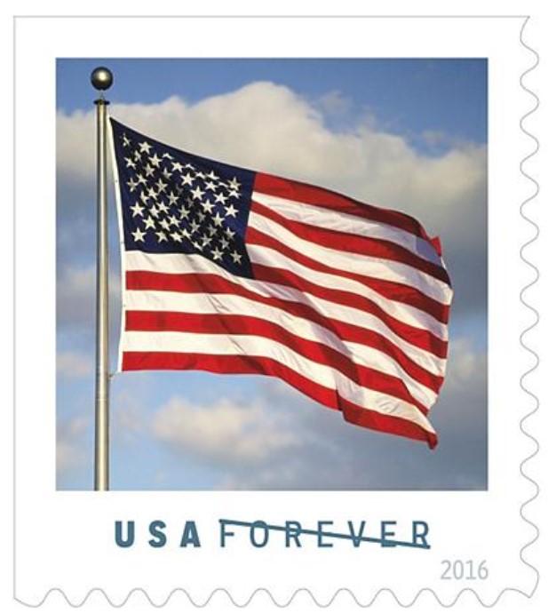 USPS FOREVER First Class Postage Stamps - U.S. Flag