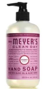 Mrs. Meyer's Clean Day Peony Hand Soap w/ Olive Oil & Aloe Vera 12.5oz