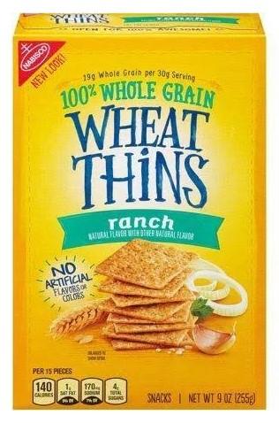 Nabisco Whole Grain Ranch Wheat Thins