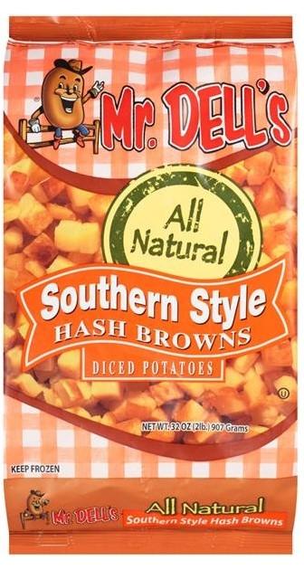 Mr. Dell's All Natural Southern Style Hash Browns Diced Potatoes