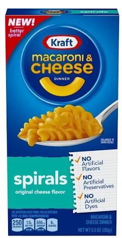 Kraft Macaroni & Cheese Spirals Dinner