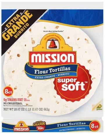 Mission 10" Burrito Flour Tortilla Shells 8 ct