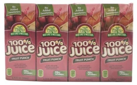 Nature's Nectar 100% Juice Boxes Fruit Punch