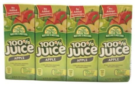 Nature's Nectar 100% Juice Boxes Apple