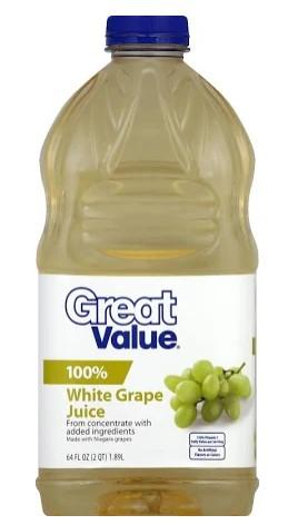 Great Value 100% White Grape Juice