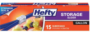 Hefty Storage Slider Gallon Bags