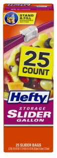 Hefty Storage Slider Gallon Bags