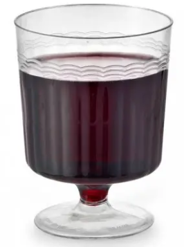 YOSHI Extra Heavyweight High Gloss Disposable Plastic Clear Wine Cups