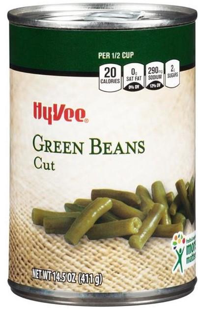 Hyvee Cut Green Beans 14.5 oz