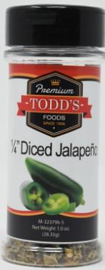 Todd's Premium Foods 1/4" Diced Jalapeno