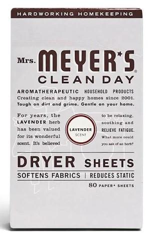 Mrs. Meyer's Clean Day Lavender Scent Dryer Sheets